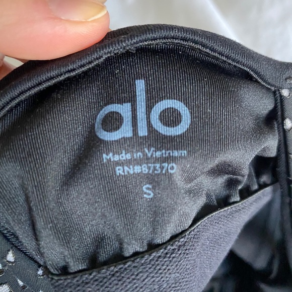 ALO YOGA BLACK PATINA LASERCUT TANK - Picture 8 of 8